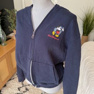 Disney World Mickey Mouse Navy Zip-Up Hoodie